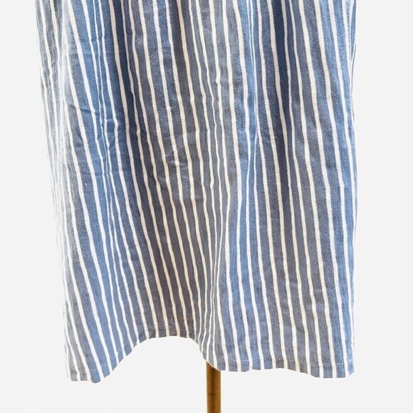 NWT LAUREN CONRAD Women Sleeveless Pullover Square Neck Striped Blue Shirt Sz O - Picture 3 of 14